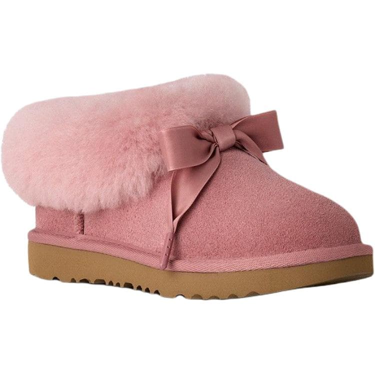 Кроссовки UGG Термическая Низкая Повседневная Обувь Розовая Детская - изображение 3