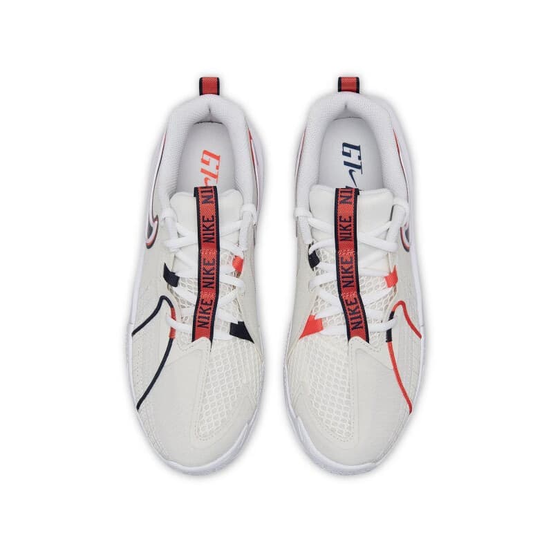 Кроссовки для баскетбола NIKE G.T. Cut 3 противоскользящие низкие баскетбольные кроссовки цвет экрю оранжевый для детей - изображение 4