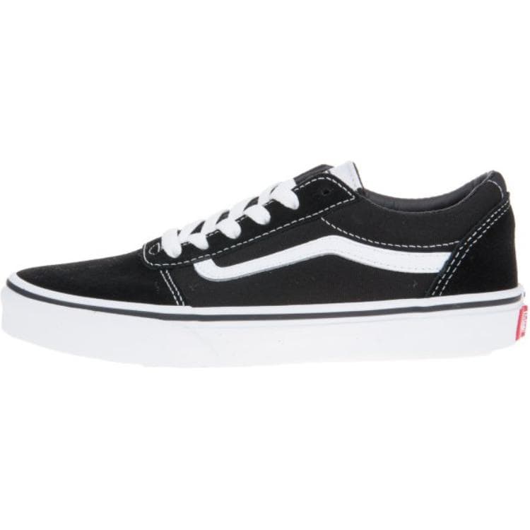 Кроссовки VANS Ward Холст Устойчивый к истиранию Низкий верх Детская Скейтбординг Обувь Черный Белый Детская - изображение 1
