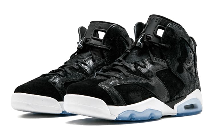 Кроссовки для баскетбола Jordan Air Jordan 6 Retro Heiress Black Suede GS - изображение 3