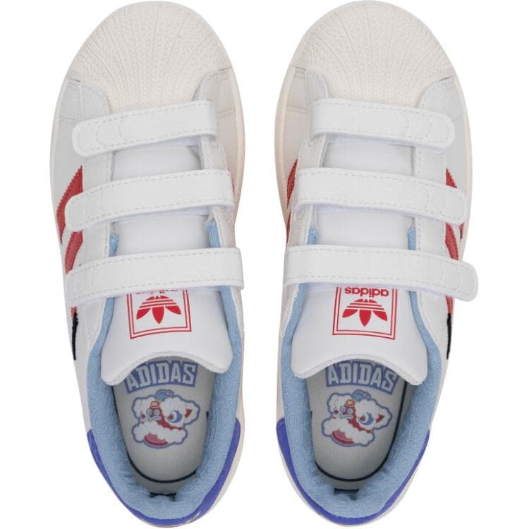 Кроссовки Adidas Originals Superstar 2 Синтетическая кожа Anti KICK Амортизация Низкий верх Детская обувь для скейтбординга Белый - изображение 4