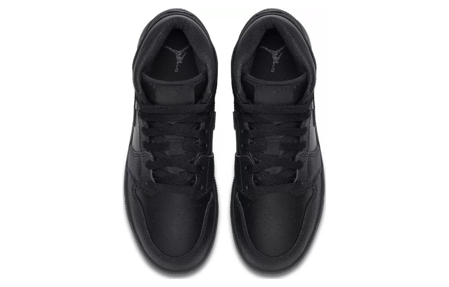 Кроссовки для баскетбола Jordan Air Jordan 1 MID Кожа Амортизация Устойчивость к истиранию MID Топ Баскетбольные кроссовки Черный Унисекс - изображение 4