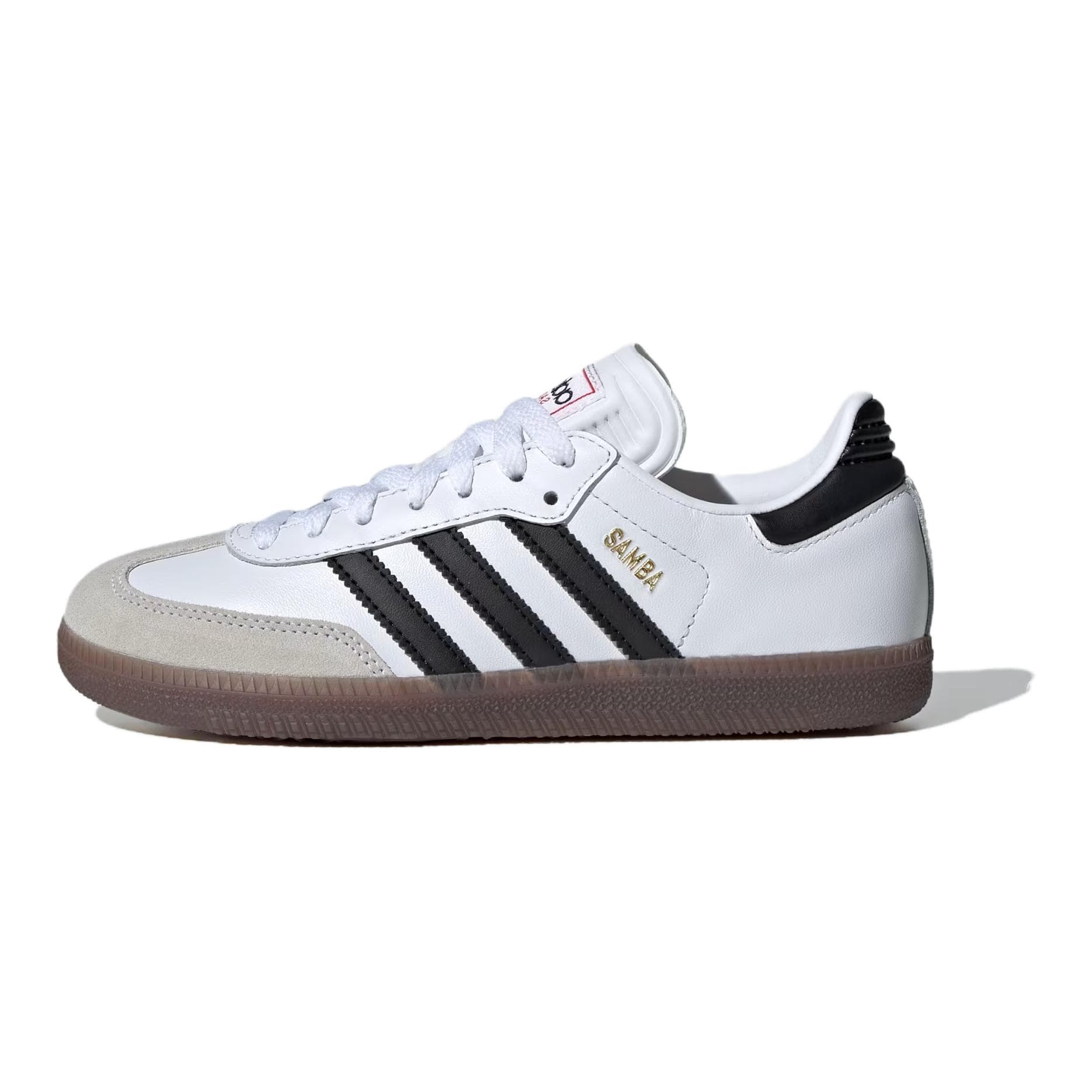 Кроссовки Adidas Samba Устойчивый к истиранию Дышащий Низкий Верх Детские Скейтбординг Белый Черный Детский - изображение 1
