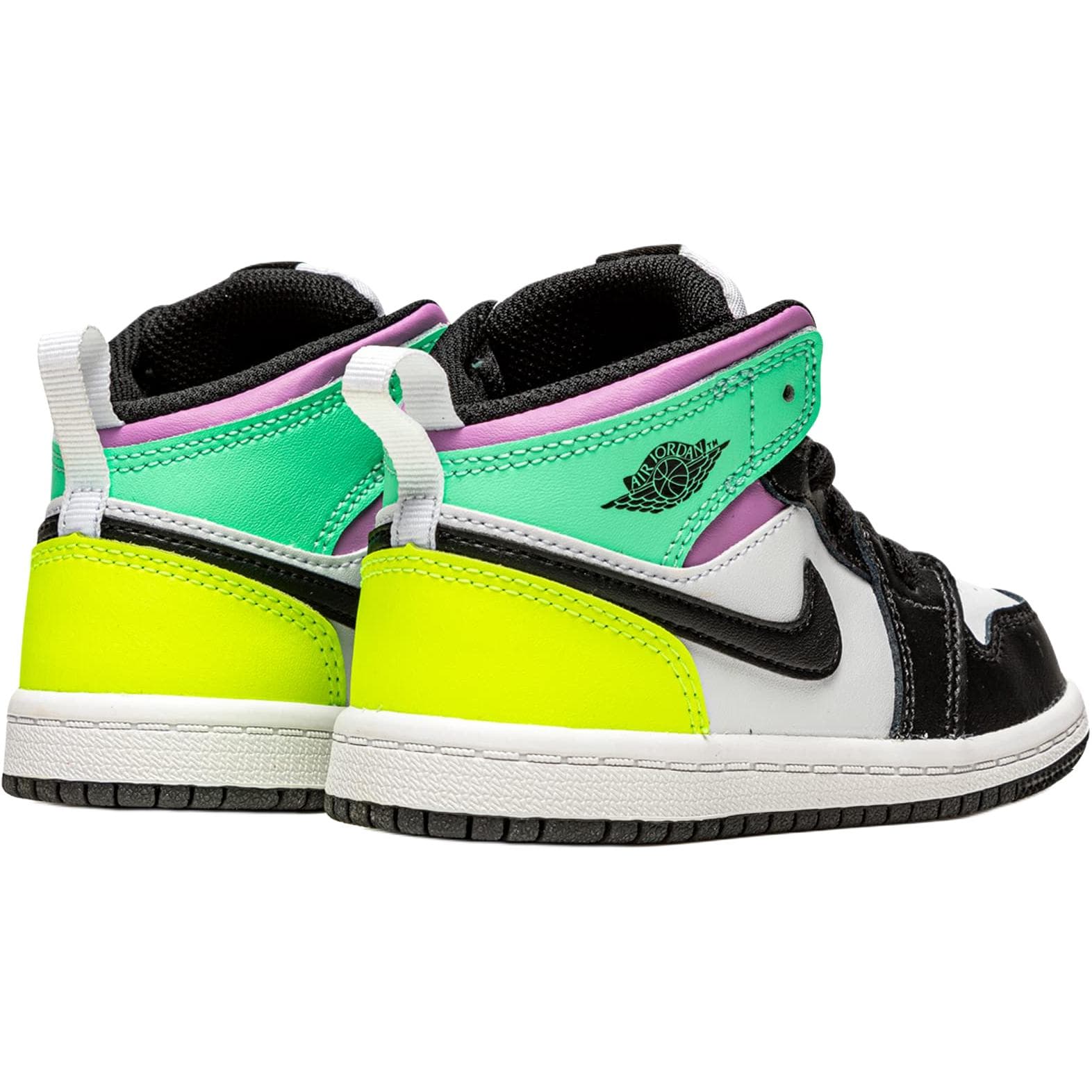 Кроссовки Jordan Air Jordan 1 MID Противоскользящая Обувь для младенцев и малышей Белый черный Infant and Toddler - изображение 5