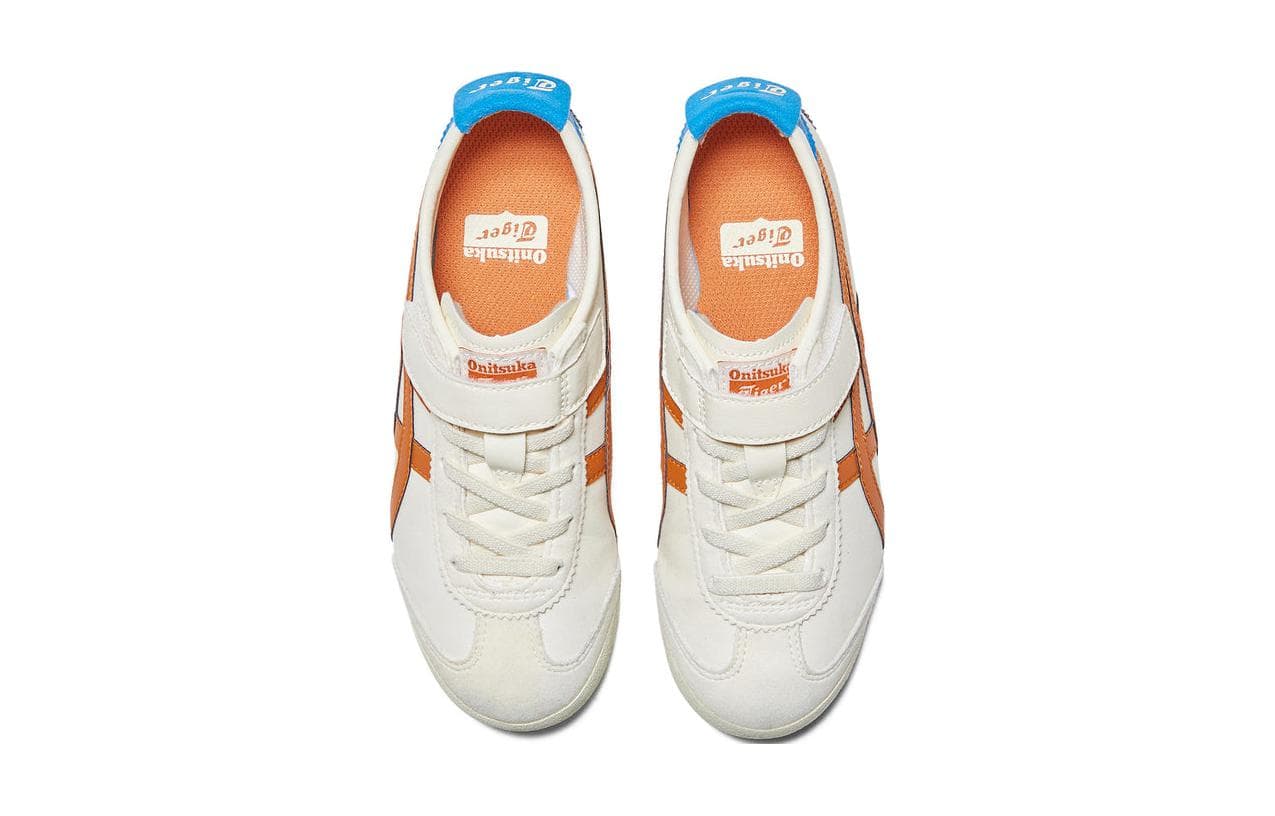 Кроссовки Onitsuka Tiger MEXICO 66 Low Топ Детская беговая обувь Белый Оранжевый Синий Детская - изображение 4