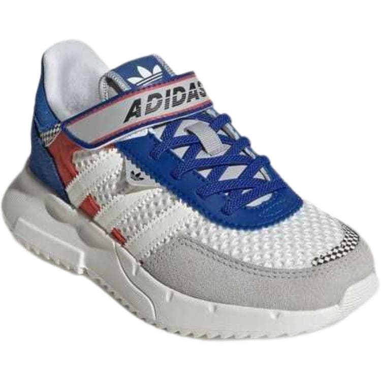 Кроссовки Adidas Originals Retropy F2 Ткань Низкие Кеды Детские Лайфстайл Обувь Светло-Серый Синий Детский - изображение 3