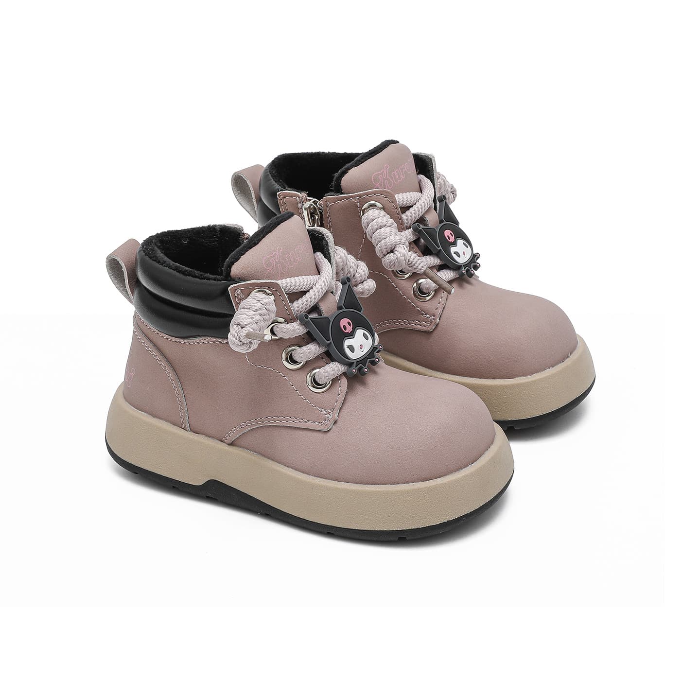 Sanrio Синтетическая кожа Anti KICK Амортизация Anti KICK Амортизация Высокие детские хлопковые ботинки - изображение 3