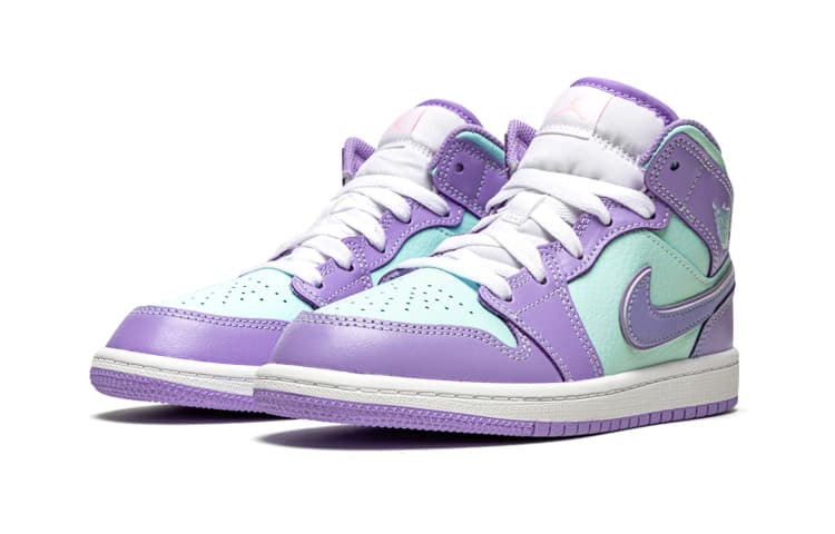 Кроссовки для баскетбола BP Air Jordan 1 Mid "Purple Glacier Blue" - изображение 3