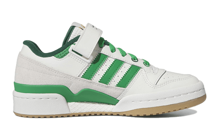 Кроссовки Adidas Originals FORUM Low Топ Детские Скейтбординги Белый Зеленый - изображение 2