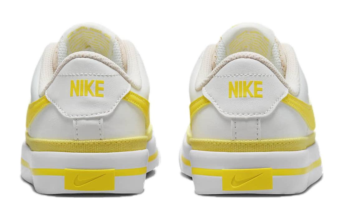 Кроссовки Nike Court Legacy противоскользящая амортизация устойчивая к износу низкий верх скейтборд обувь белый желтый - изображение 5
