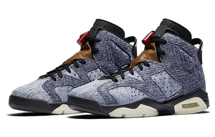 Кроссовки для баскетбола Jordan Air Jordan 6 Washed Denim GS - изображение 5