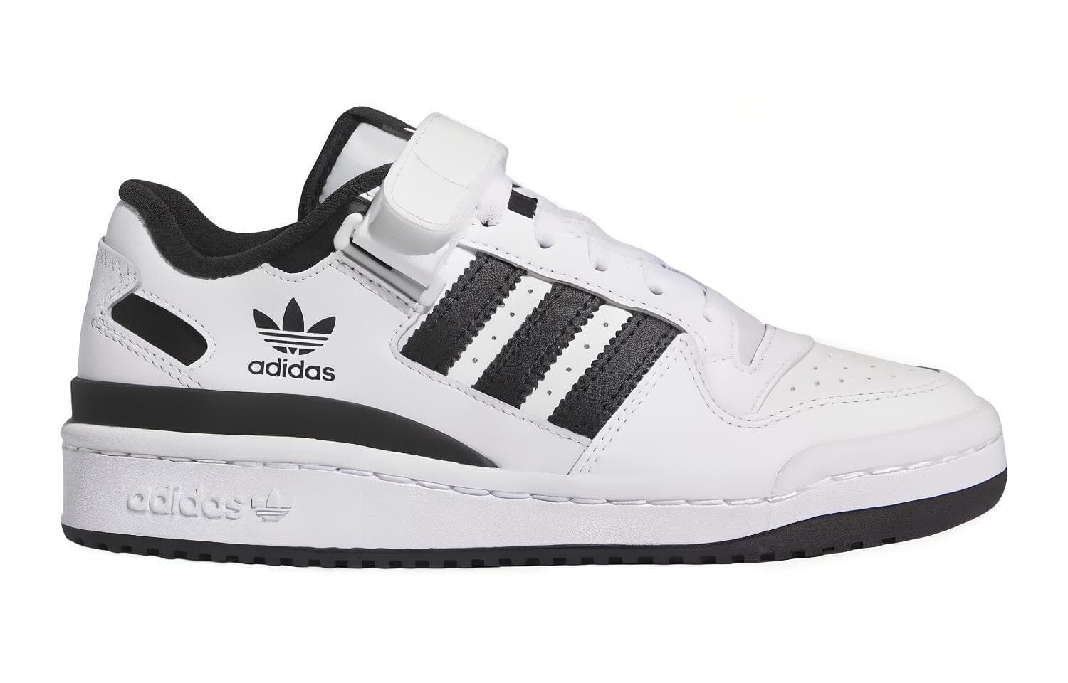 Кроссовки Adidas Originals FORUM Low Топ Детские Скейтбординги Белый Черный - изображение 2