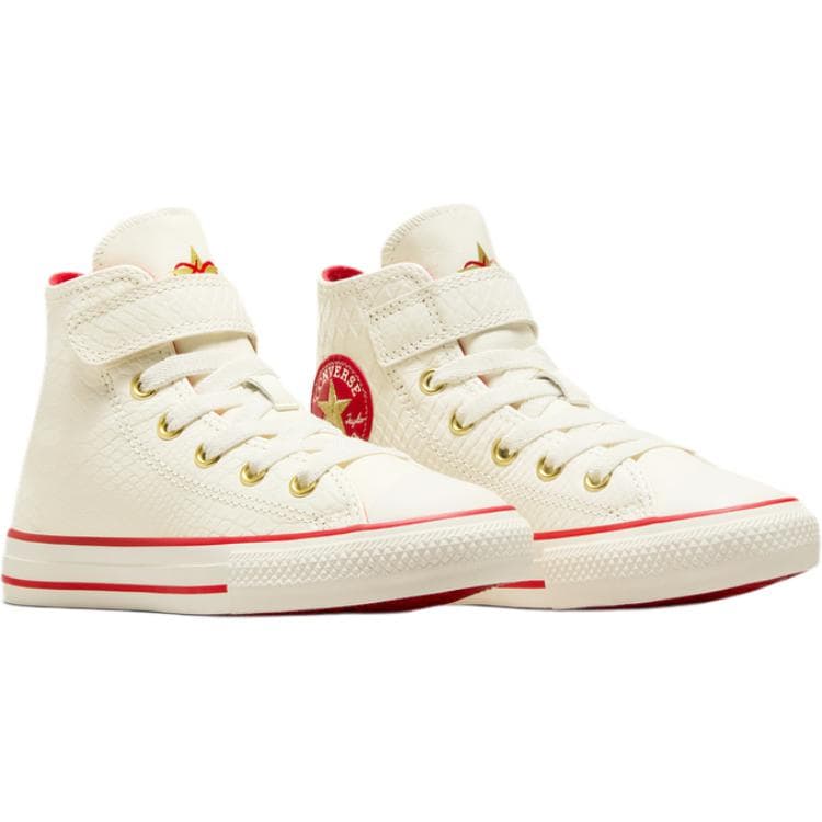Кроссовки Converse All Star 1V Удобный Хай-топы Детские кеды Бежевый/красный/золотой Детский - изображение 3