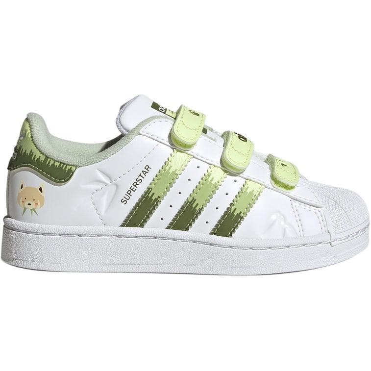 Кроссовки Adidas Originals Superstar 2 Устойчивые к истиранию Низкие Кеды для Детей Скейтбординг Белый Зеленый Малыш - изображение 2