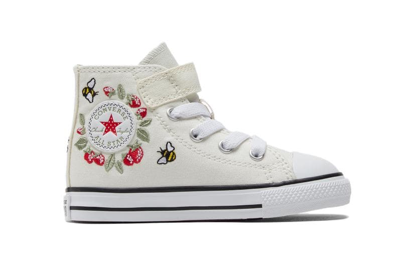 Кроссовки Converse All Star 1V Хай-топы Обувь для малышей Бежевый, красный, зеленый - изображение 2