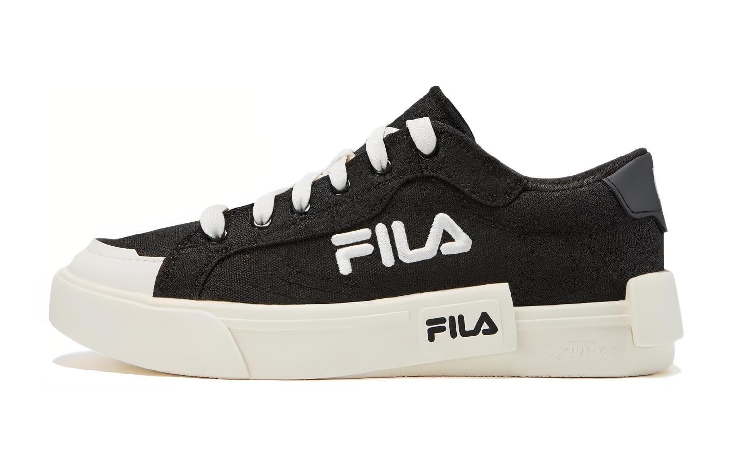 FILA KIDS Противоскользящие Износостойкие Низкие Детские Кеды Черно-Белые - изображение 1