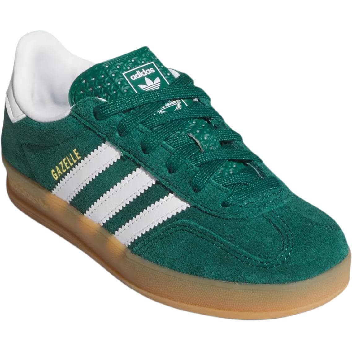 Кроссовки Adidas Originals Gazelle Low Топ Детские Скейтбординги Зеленый Детский - изображение 3