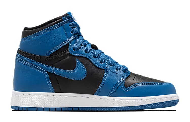 Кроссовки для баскетбола Jordan Air Jordan 1 Retro High OG Dark Marina Blue GS - изображение 4