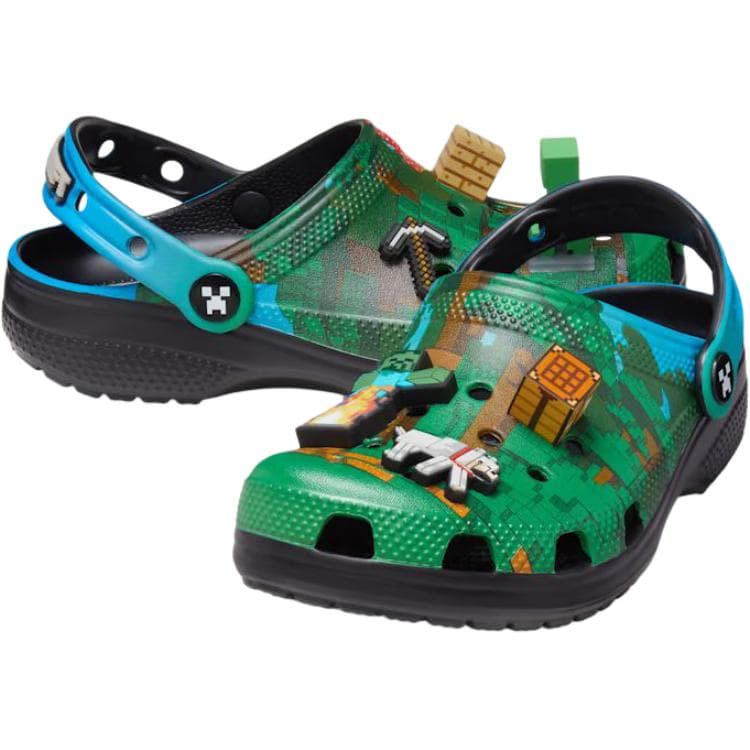 Сандалии Crocs Minecraft Низкие Сандалии для Детей Зеленые Малыш - изображение 3