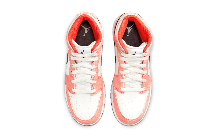 Кроссовки для баскетбола Jordan Air Jordan 1 Mid "Orange Suede GS - изображение 4