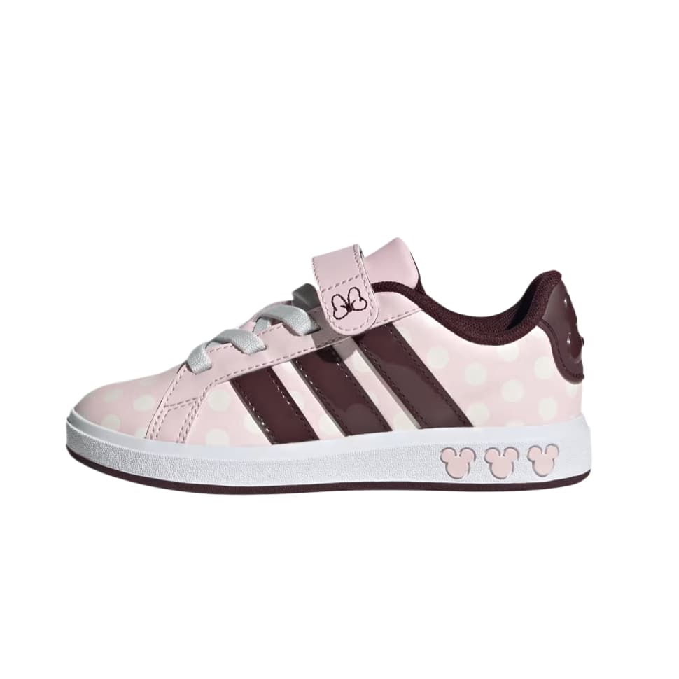 Кроссовки Adidas x Disney GRAND COURT Детская обувь для активного отдыха Розовая Белая Малыш - изображение 1