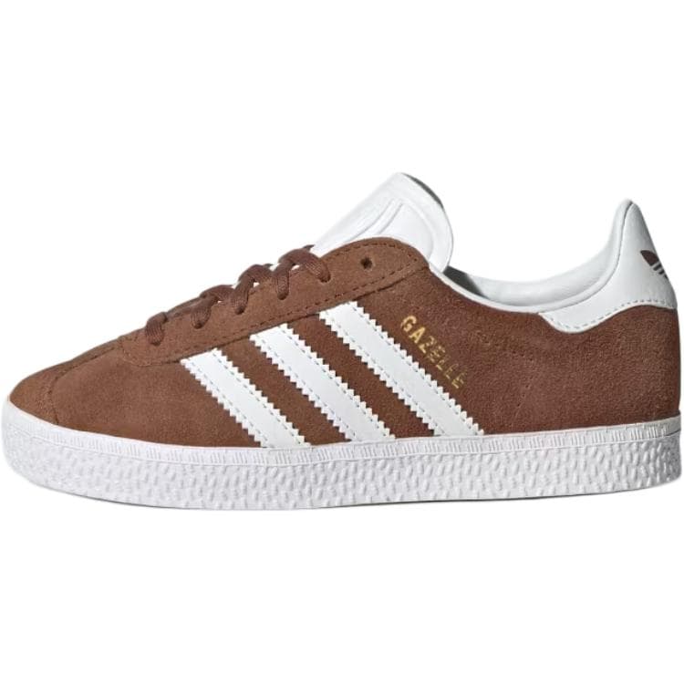 Кроссовки Adidas Originals Gazelle Искусственная замша Низкий топ Детская Скейтбординг Обувь Коричневый Детский - изображение 1