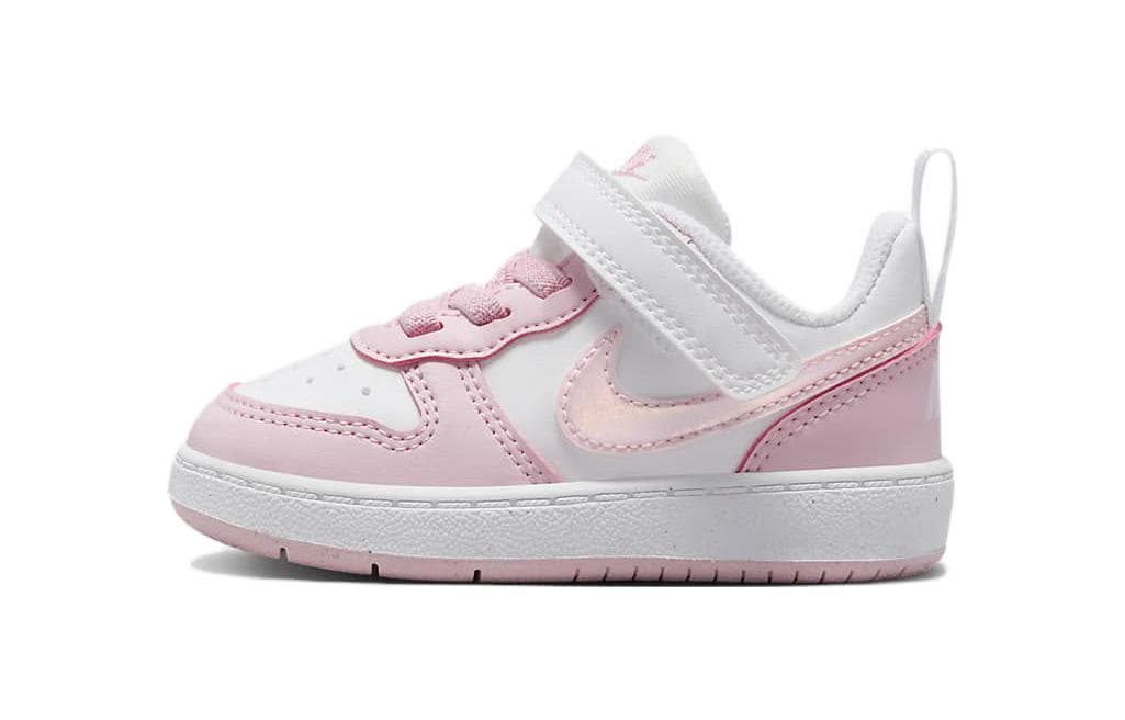 Кроссовки Nike Court Borough Low противоскользящая амортизация низкий топ обувь для малышей белый розовый для младенцев и малышей - изображение 1