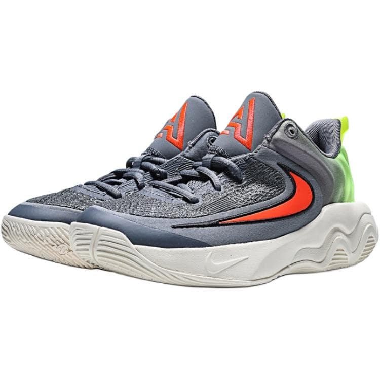 Кроссовки для баскетбола Nike Giannis Immortality 4 Low Топ Children's Баскетбольные кроссовки Серо-зеленый Апельсин Детский - изображение 3