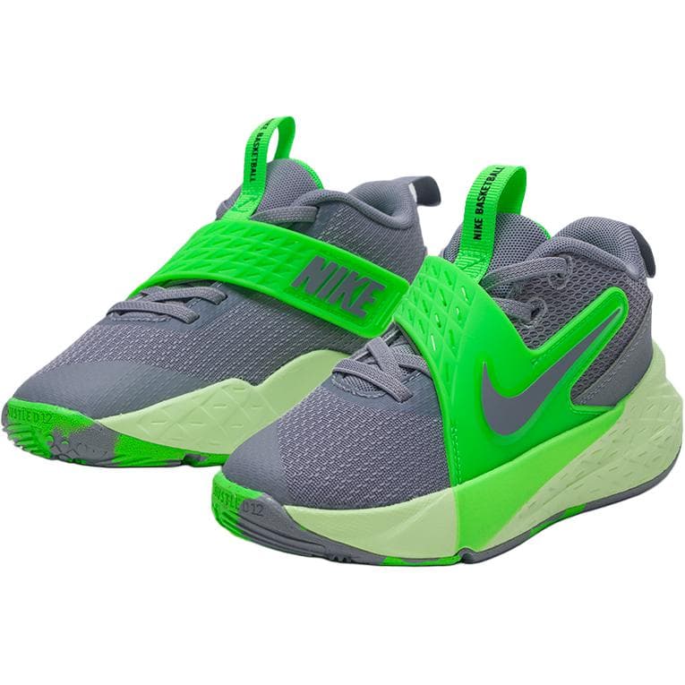 Кроссовки NIKE Team Hustle D 12 Low Топ Kids Lifestyle Shoes Серо-зеленый - изображение 3