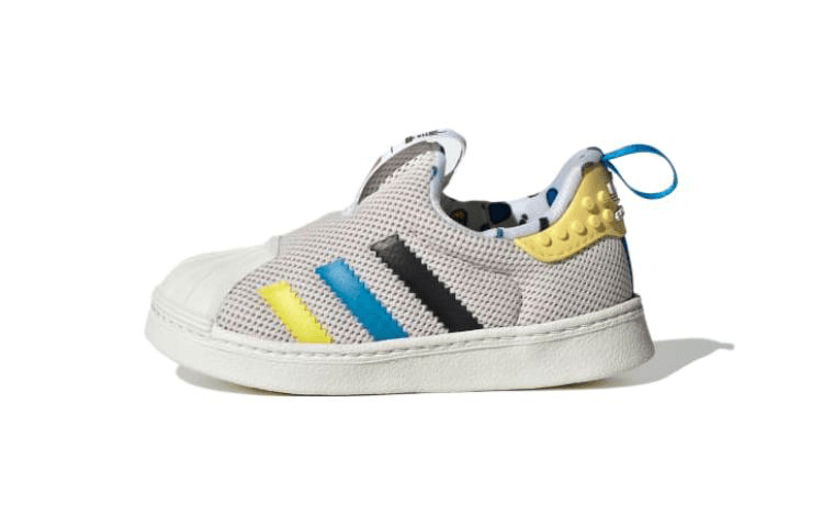 Кроссовки Adidas Originals x LEGO SUPERSTAR 360 Устойчивая к истиранию Дышащая Низкая Обувь для малышей Бежевого цвета - изображение 1