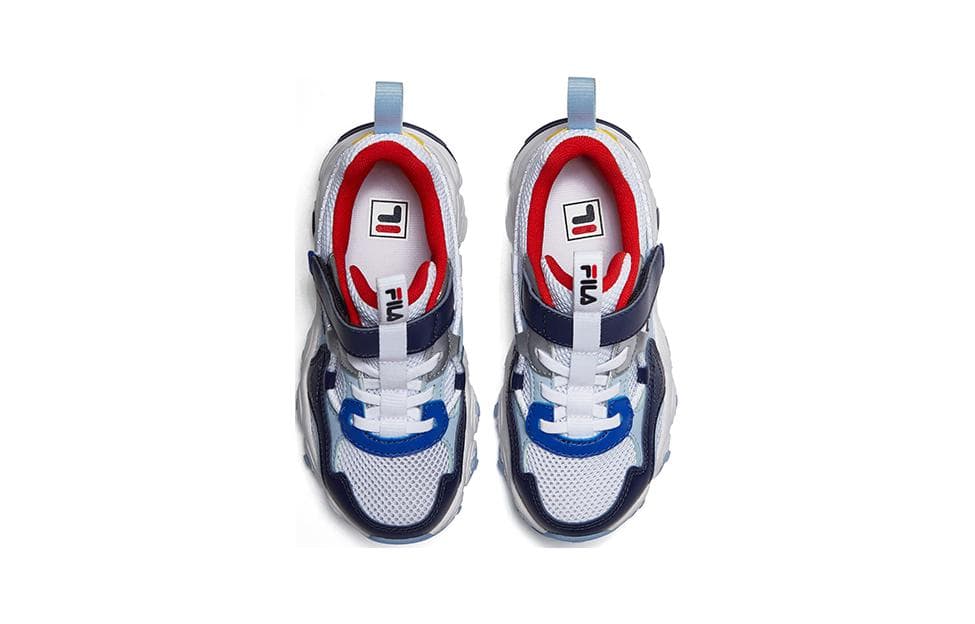 Кроссовки FILA KIDS Юбка Резистентная и Дышащая Низкий Топ Детская Беговая Обувь Синие Белые Для Детей Возрастом 3-7 Лет - изображение 3