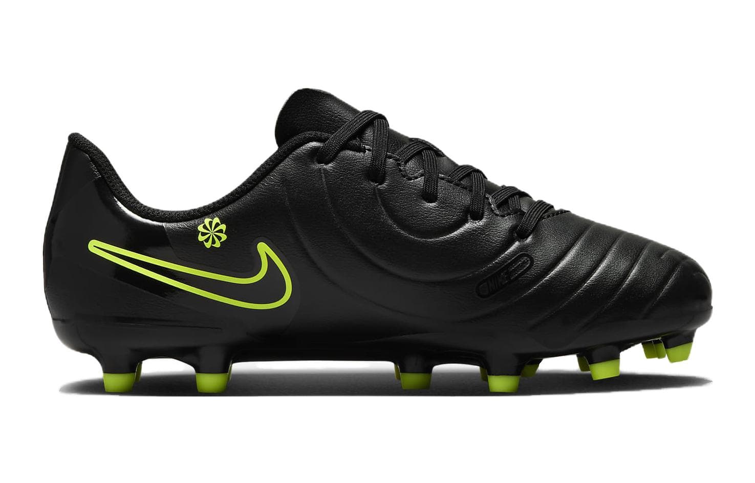 Бутсы Nike JR. Tiempo Legend 10 Противоскользящие Низкие Детские Футбольные Бутсы Черные Зеленые Подростковые - изображение 2