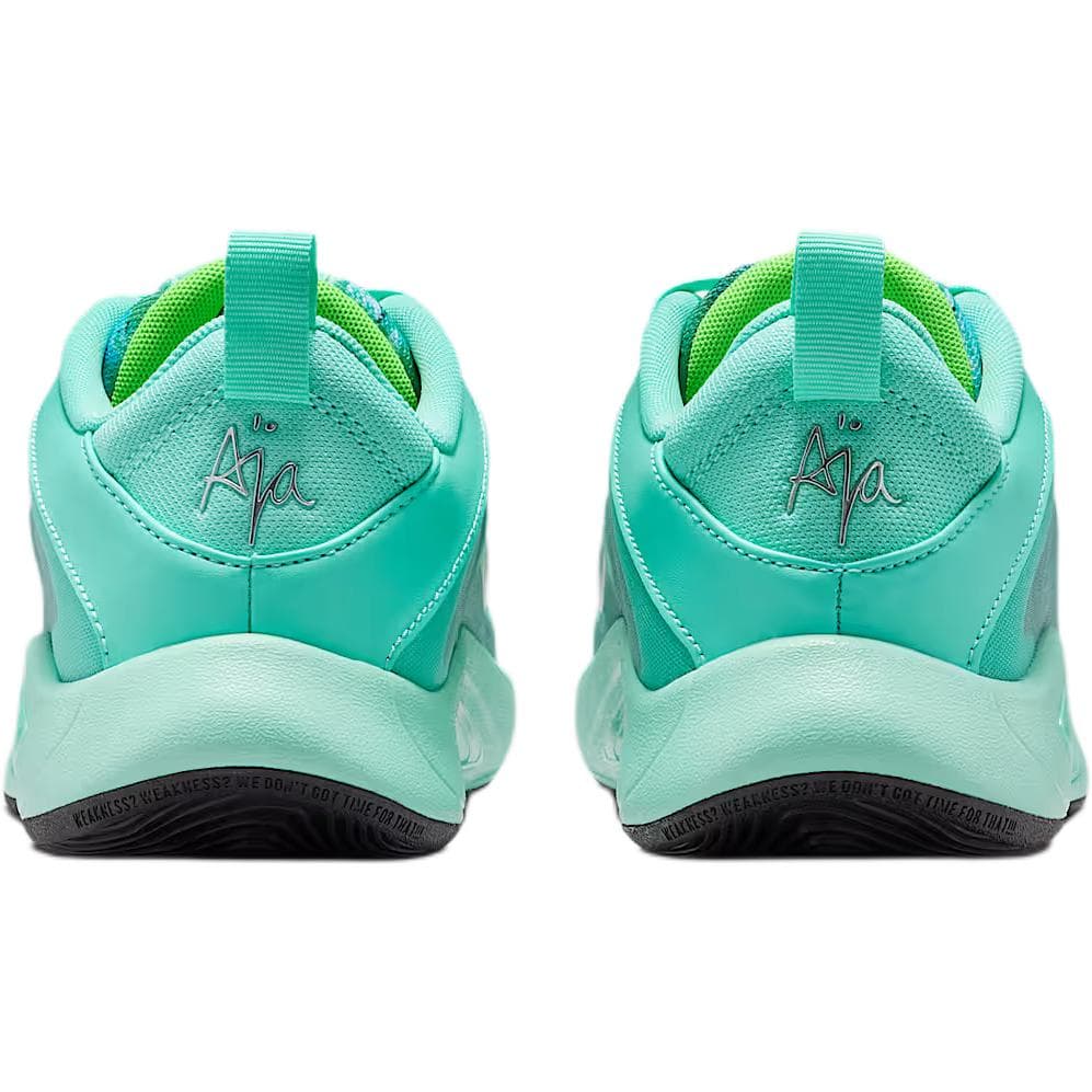 Кроссовки для баскетбола Nike A'One Low Баскетбольные кроссовки Топ Зеленый Серебристый Унисекс - изображение 4