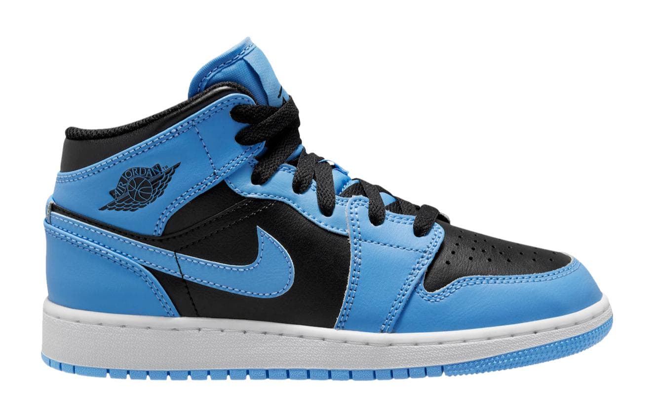 Кроссовки для баскетбола Jordan Air Jordan 1 Mid University Blue GS - изображение 4