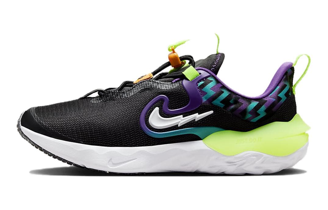 Кроссовки Nike Run Flow SE Амортизация Дышащий Низкий Топ Беговые кроссовки Черный Зеленый Унисекс - изображение 1