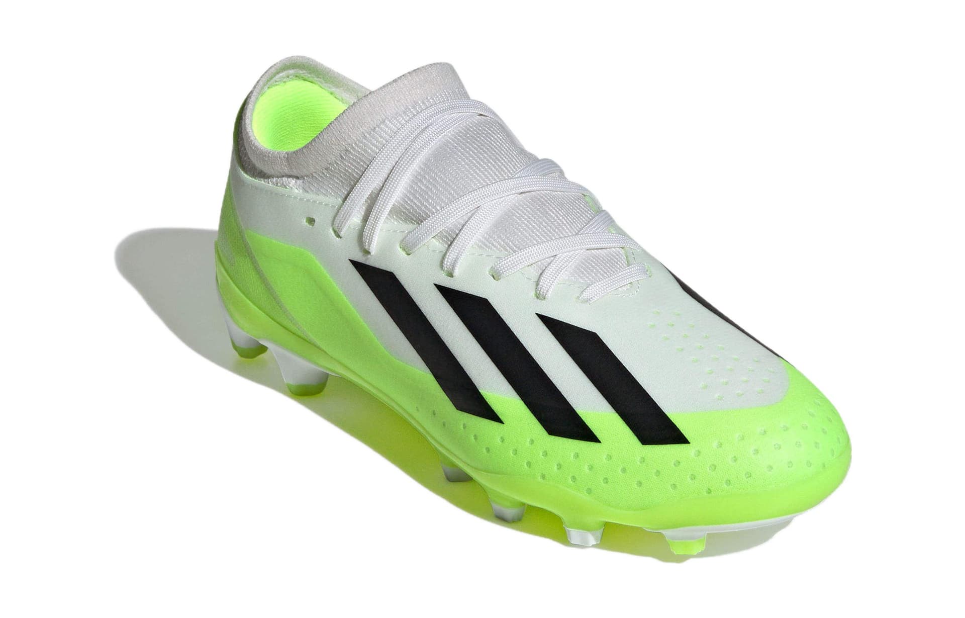 Бутсы Adidas X Crazyfast.3 Устойчивые к истиранию низкие футбольные бутсы для детей белые и зеленые детские - изображение 3