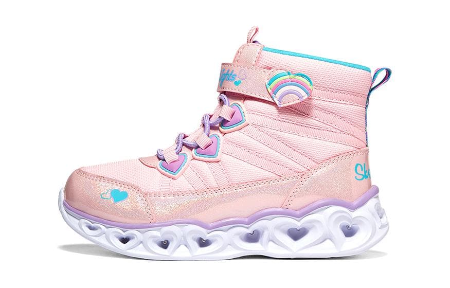 Кроссовки Skechers Heart Lights Anti KICK Амортизация Детская повседневная обувь Розовый Многоцветный Подростки - изображение 1