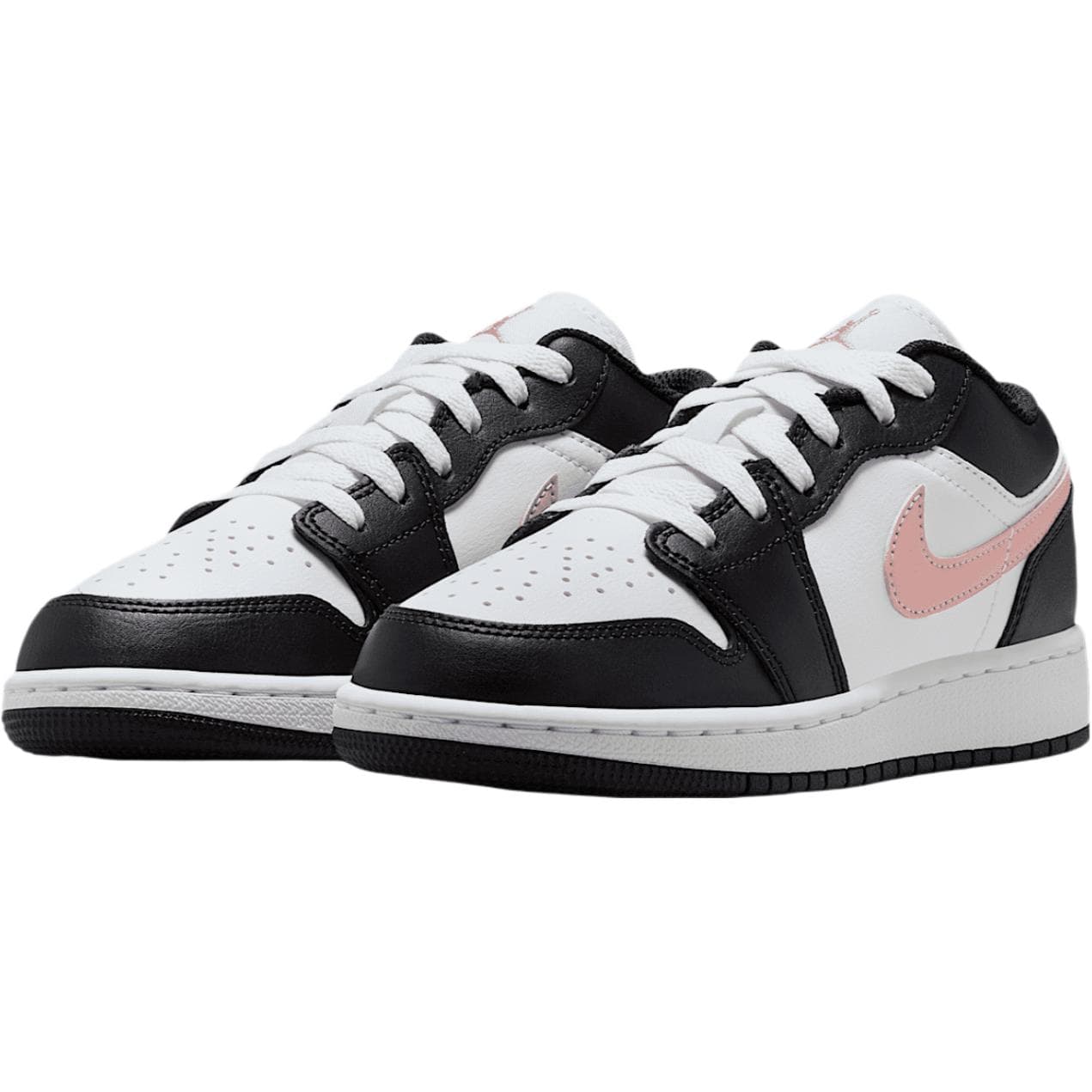 Кроссовки для баскетбола Jordan Air Jordan 1 Противоскользящие Устойчивые к истиранию Низкие Баскетбольные кроссовки Белый Черный Унисекс - изображение 3