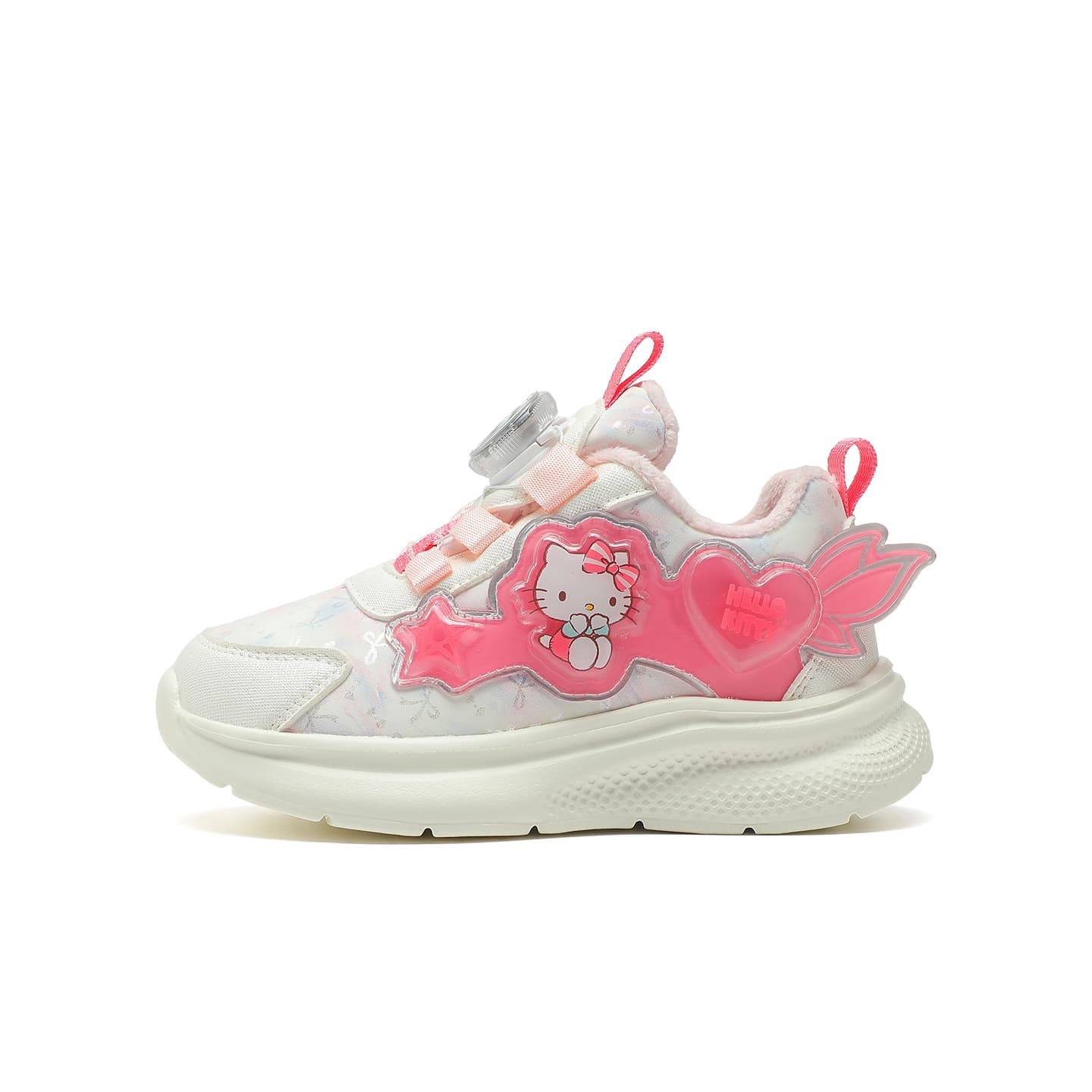 Кроссовки Sanrio Hello Kitty Утолщенная флисовая подкладка Милый и симпатичный Удобный Модный Повседневный Мультяшный Мальчики и девочки Амортизация Износостойкий Oтскок Легкий Термозащитный Баланс Лоу-топы Детские беговые кроссовки Подростки - изображение 4