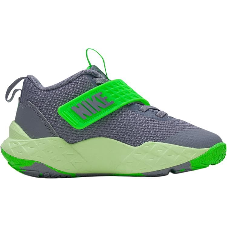 Кроссовки NIKE Team Hustle D 12 Low Топ Kids Lifestyle Shoes Серо-зеленый - изображение 2