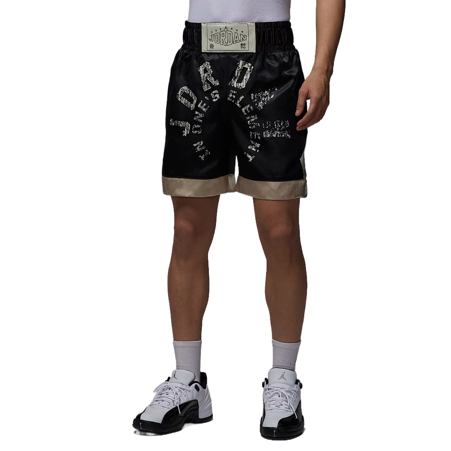 Шорты Jordan Jordan SportDongdan Dri-FIT Diamond Универсальный модный удобный повседневные шорты с буквами Мужской Черный - изображение 4