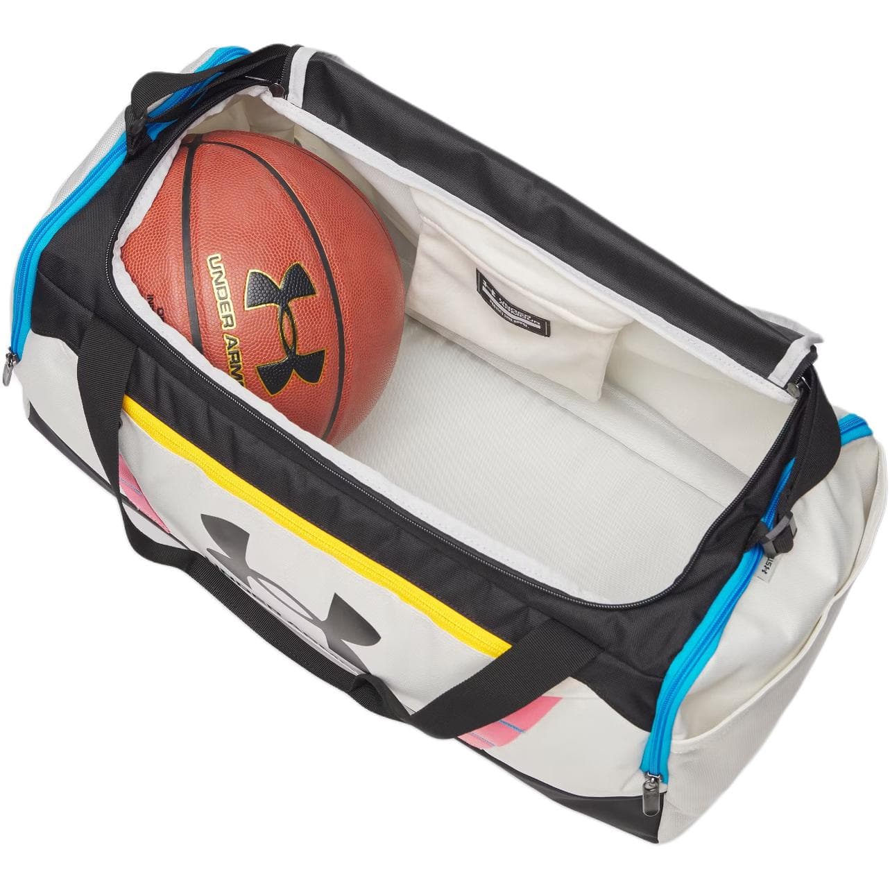 Спортивная сумка Under Armour 40L Полиэстеровая ткань Путешественная сумка Унисекс Бежевый и Черный - изображение 3