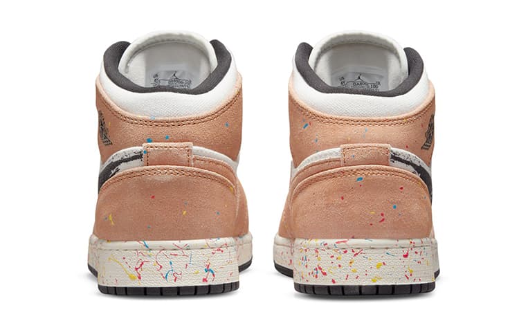 Кроссовки для баскетбола Jordan Air Jordan 1 Mid SE "Splatter" GS - изображение 7
