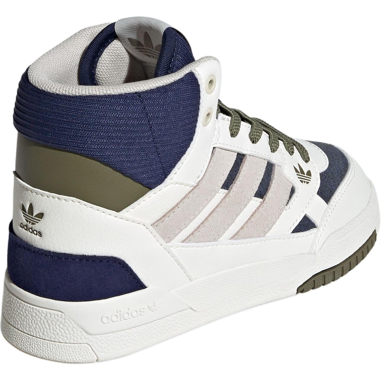 Кроссовки Adidas Originals DROP STEP SE Амортизация Износостойкие Высокие Кеды Детская Скейтбординг Обувь Белая Детская - изображение 4