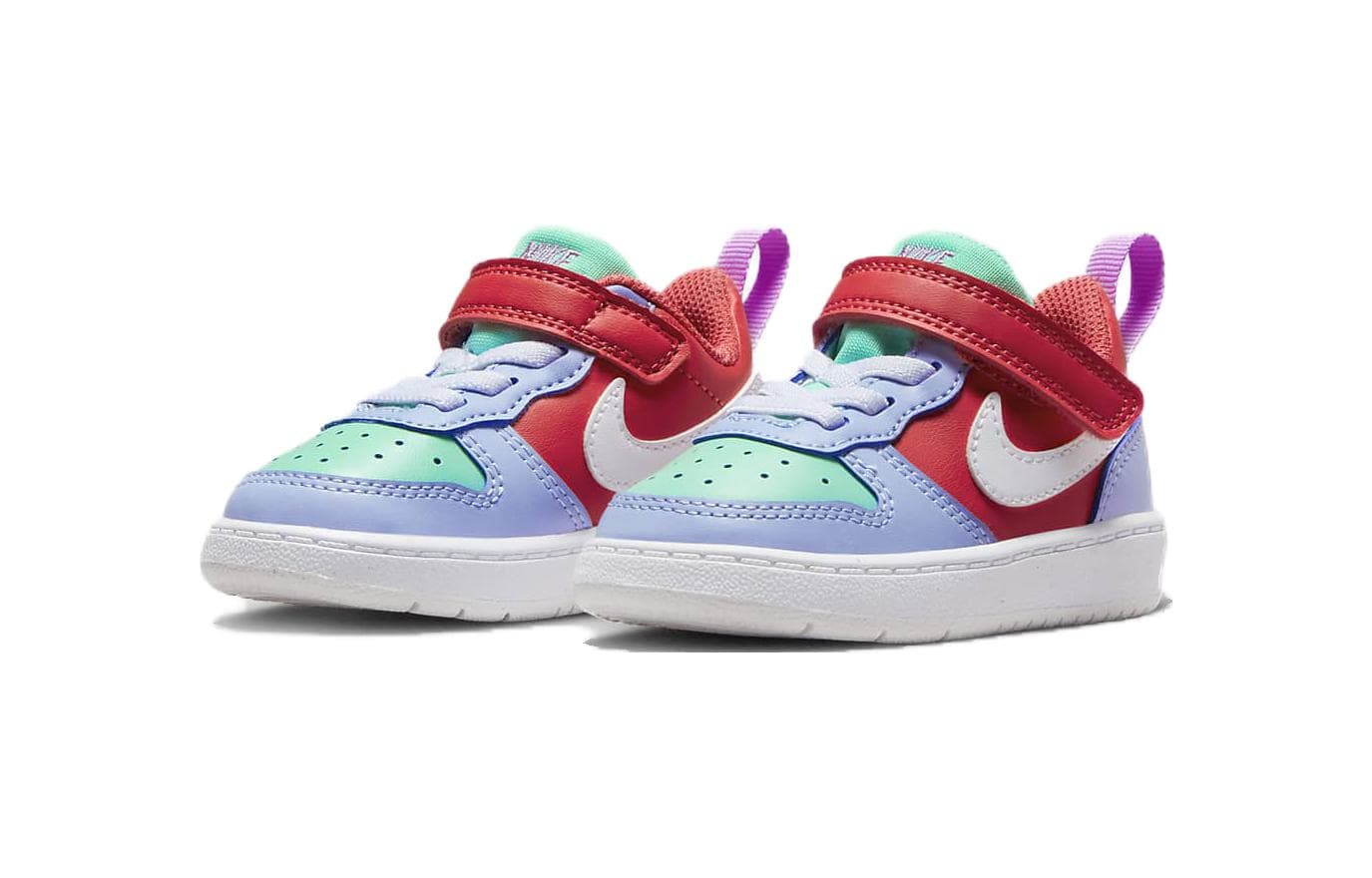 Кроссовки Nike Court Borough Low Recraft Дышащая Низкая Обувь для Малышей Белый Фиолетовый Для Младенцев и Малышей - изображение 3