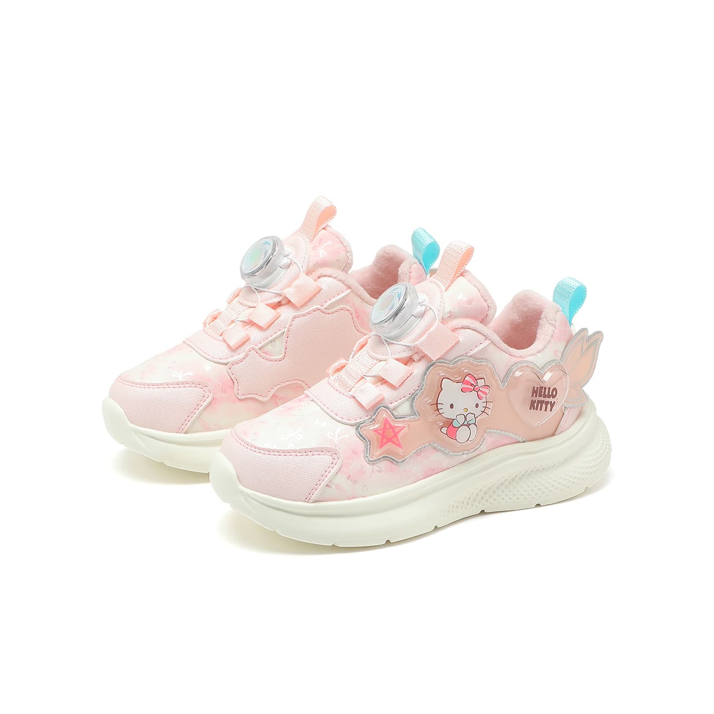 Кроссовки Sanrio Hello Kitty Утолщенная флисовая подкладка Милый и симпатичный Удобный Модный Повседневный Мультяшный Мальчики и девочки Амортизация Износостойкий Oтскок Легкий Термозащитный Баланс Лоу-топы Детские беговые кроссовки Подростки - изображение 3
