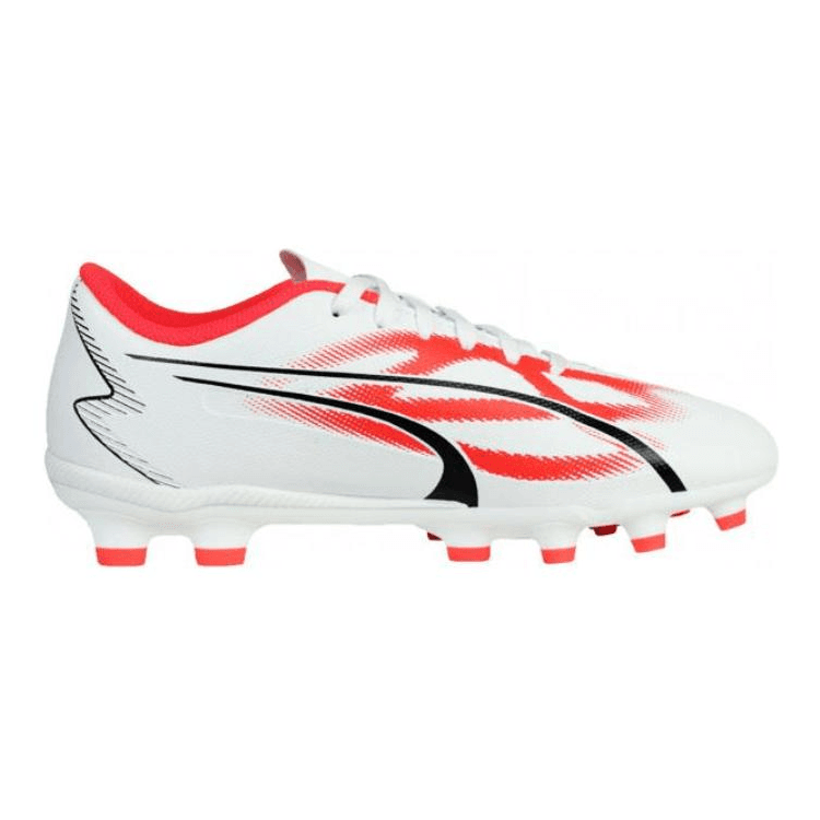 Бутсы PUMA Ultra Play Low Детская футбольная обувь низкий топ белый и желтый для детей - изображение 2