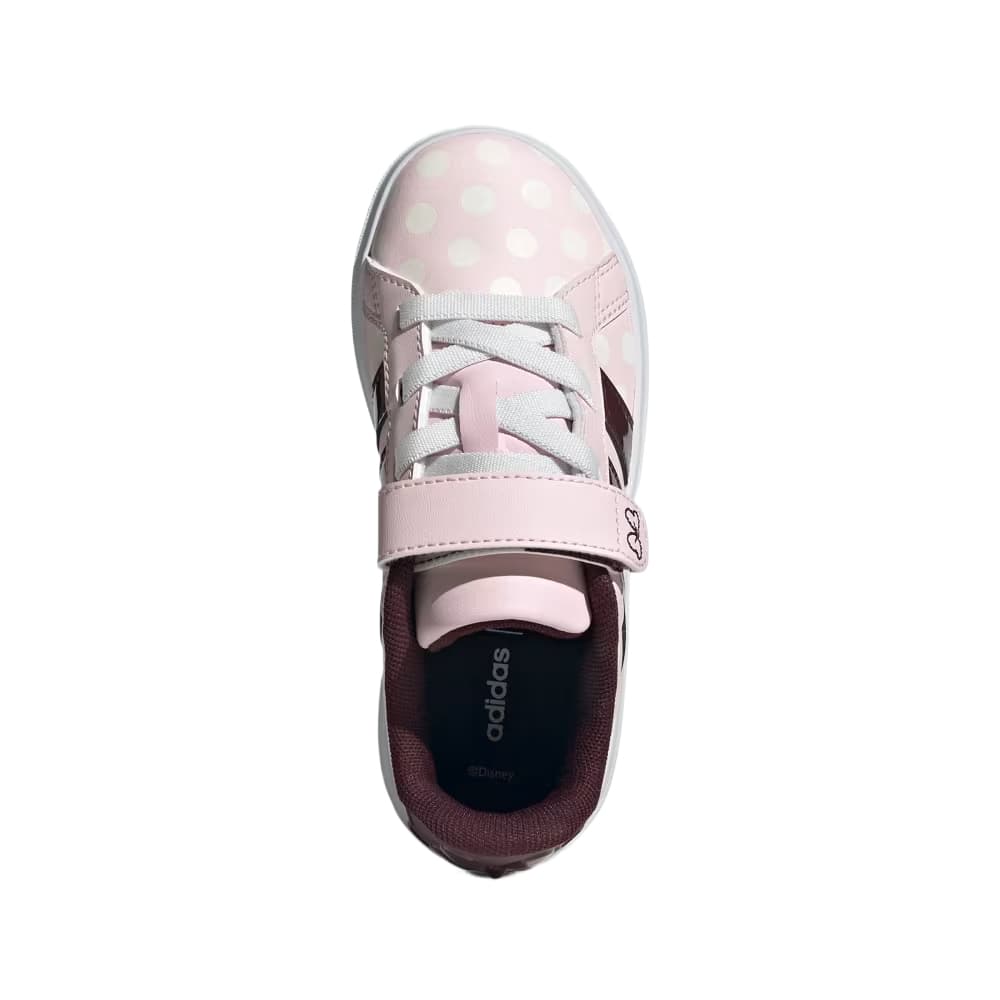 Кроссовки Adidas x Disney GRAND COURT Детская обувь для активного отдыха Розовая Белая Малыш - изображение 3
