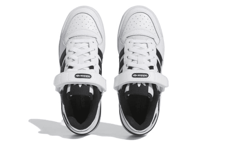 Кроссовки Adidas Originals FORUM Low Топ Детские Скейтбординги Белый Черный - изображение 4