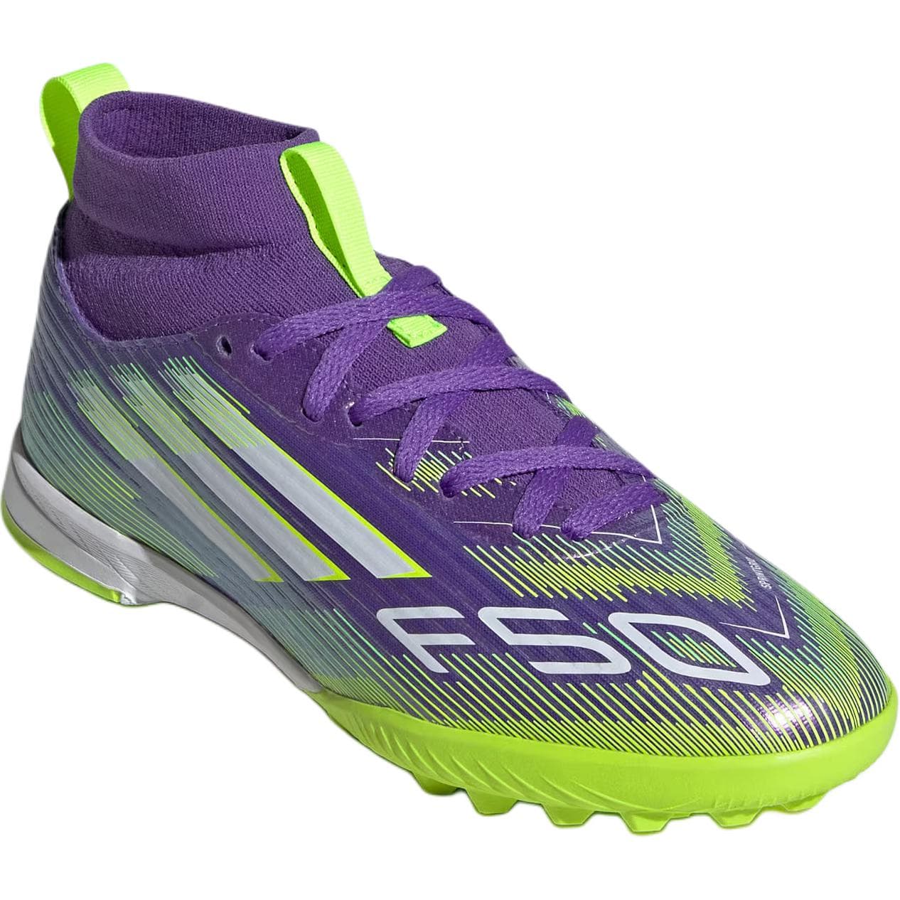 Бутсы Adidas F50 League MID Топ Детские футбольные бутсы Фиолетовый Детский - изображение 4